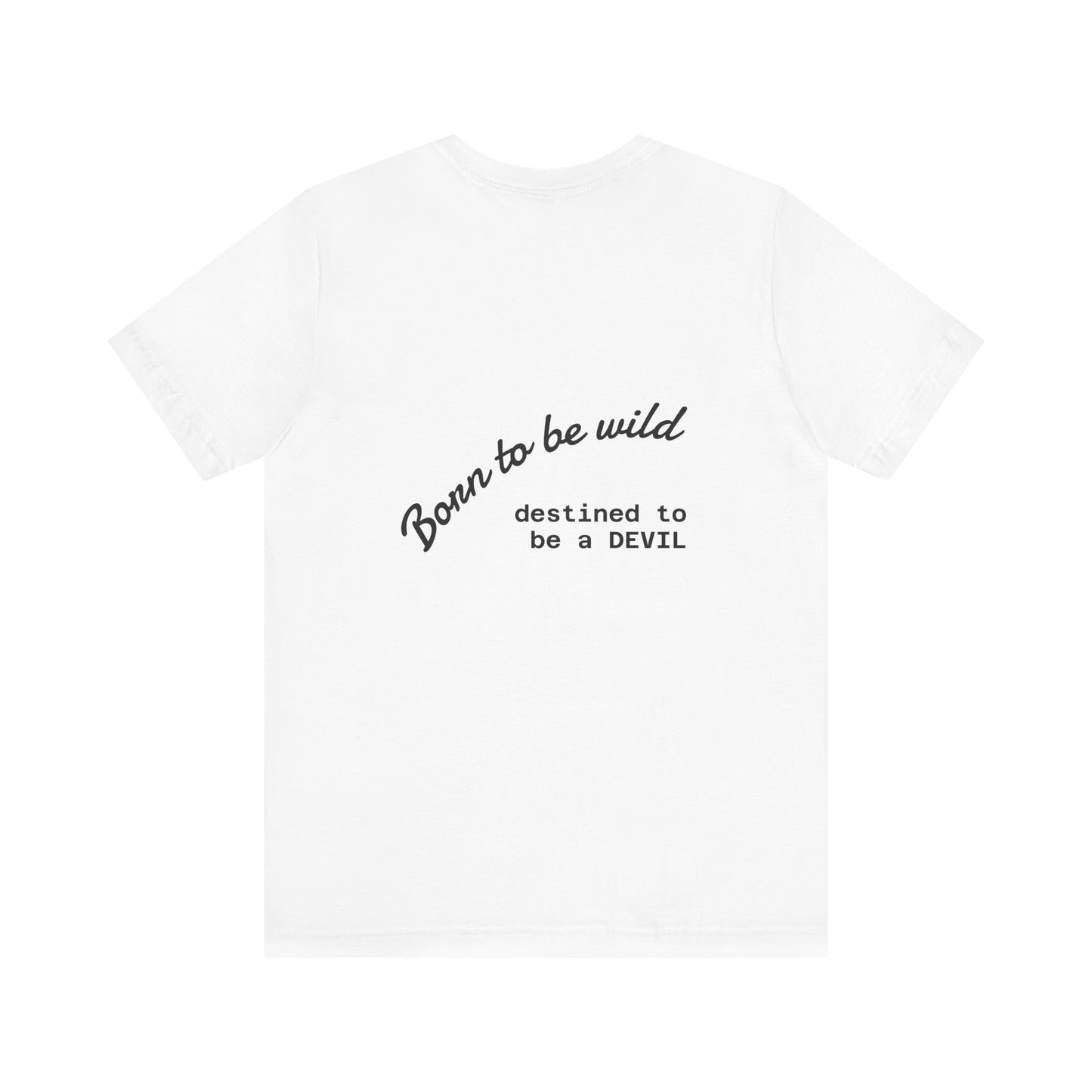 Chicano Art Short Sleeve Tee, Born to be Wild Shirt, Devil T-Shirt, Unique Graphic Tee, Unisex Casual Wear, Edgy Fashion Top