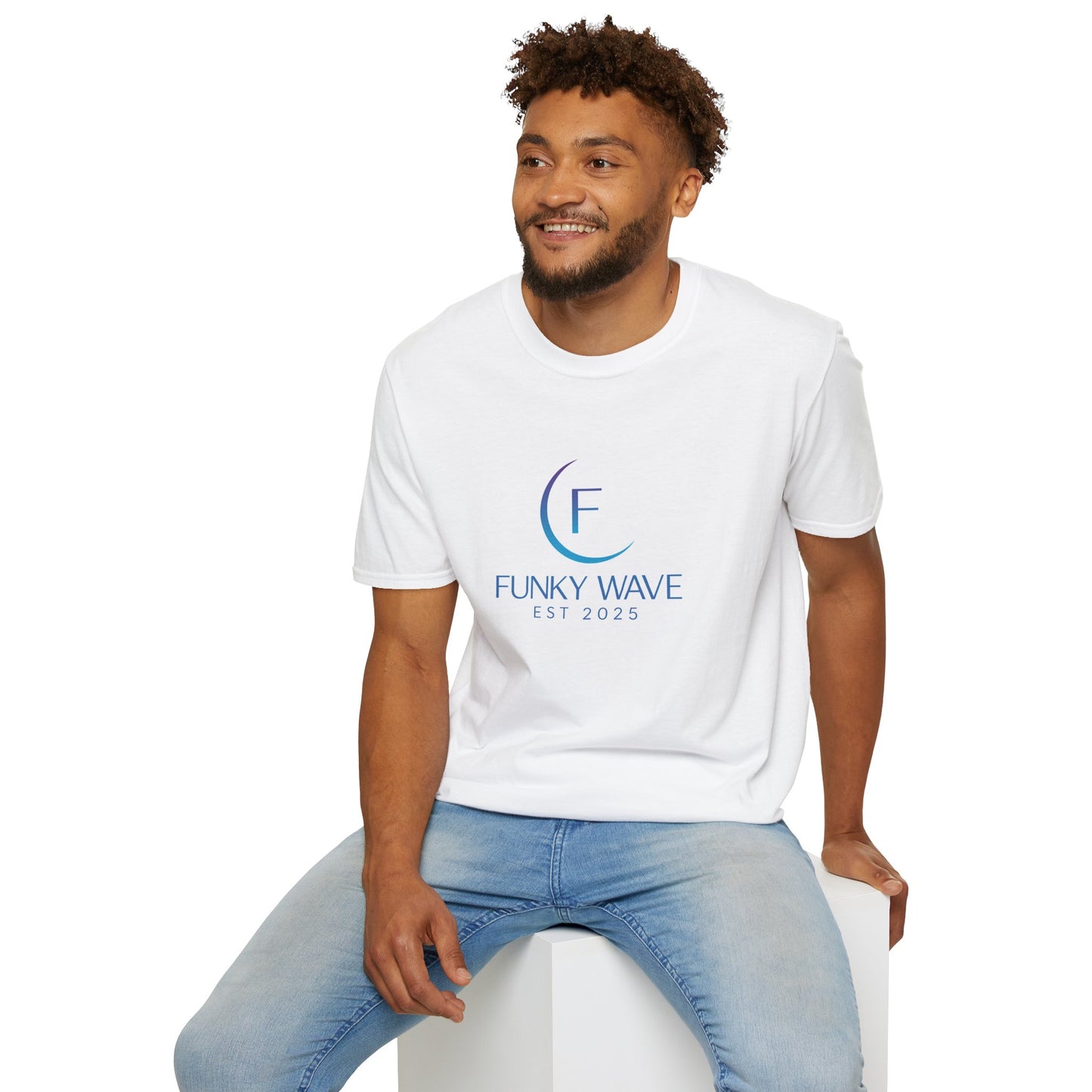 Funky Wave Unisex Softstyle T-Shirt, Casual Tee, Graphic Shirt, Summer Fashion, Gift for Music Lovers, Relaxed Fit