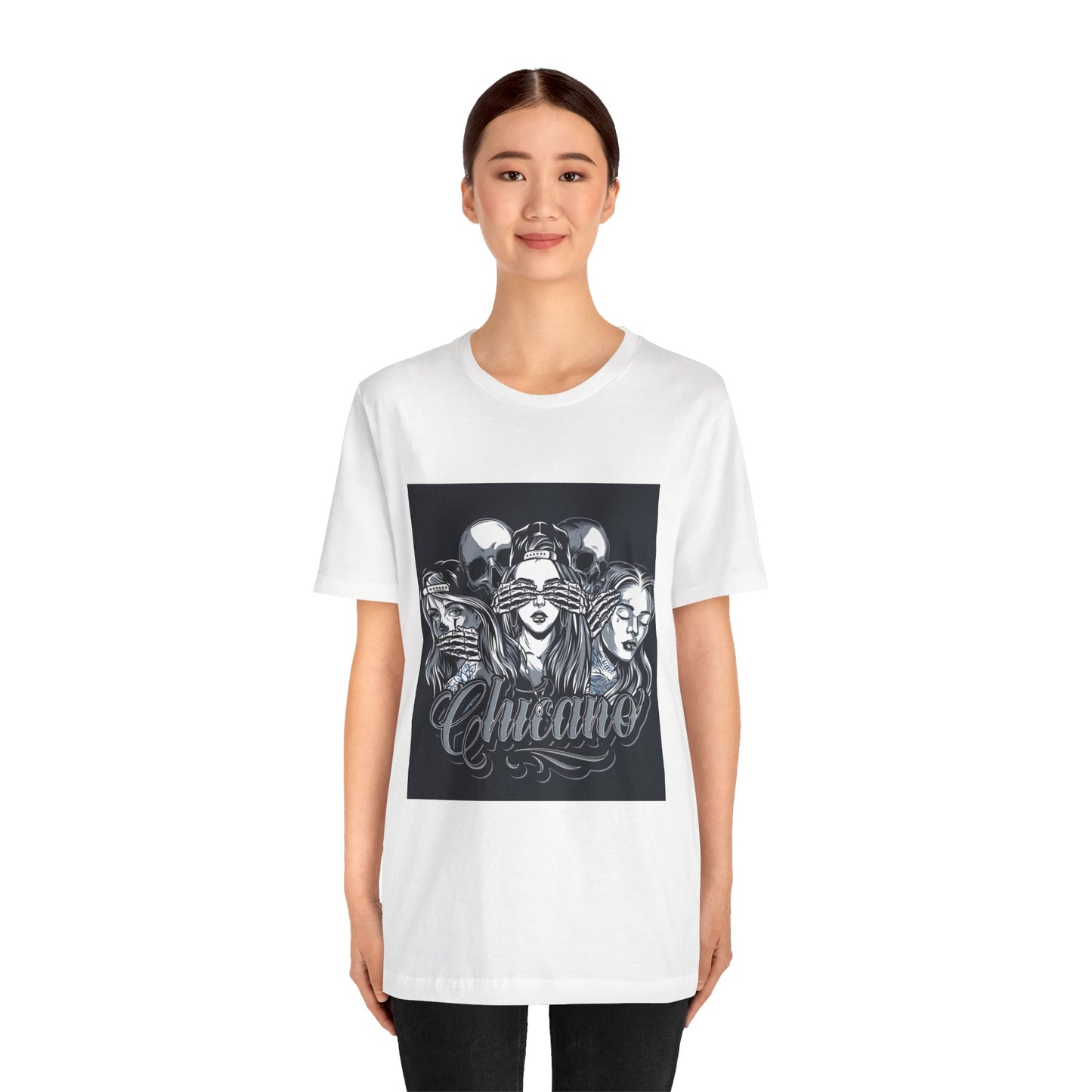 Chicano Art Short Sleeve Tee, Born to be Wild Shirt, Devil T-Shirt, Unique Graphic Tee, Unisex Casual Wear, Edgy Fashion Top