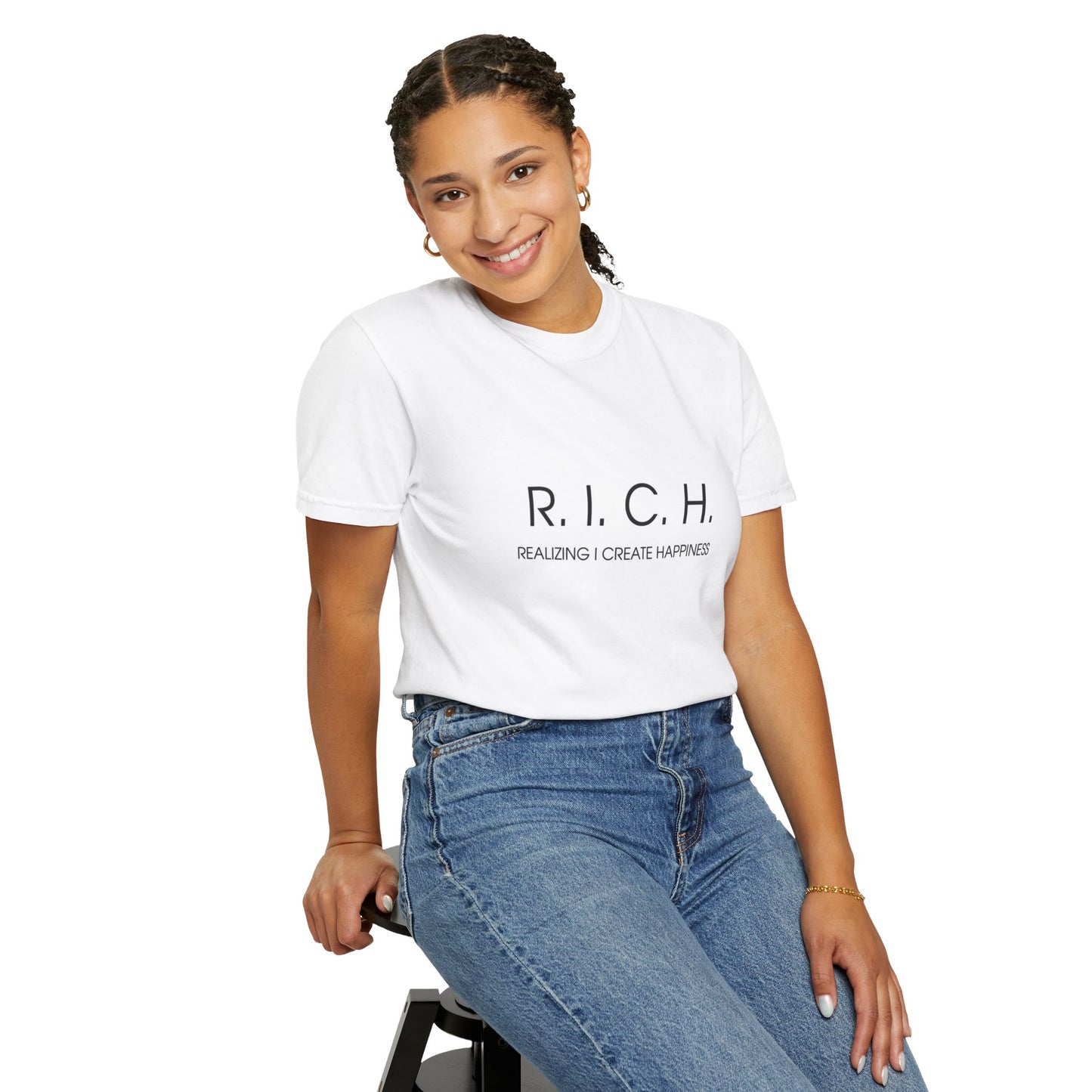Unisex Space Printed -Dyed T-shirt