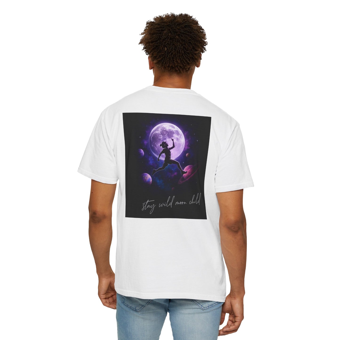Unisex Space Printed -Dyed T-shirt