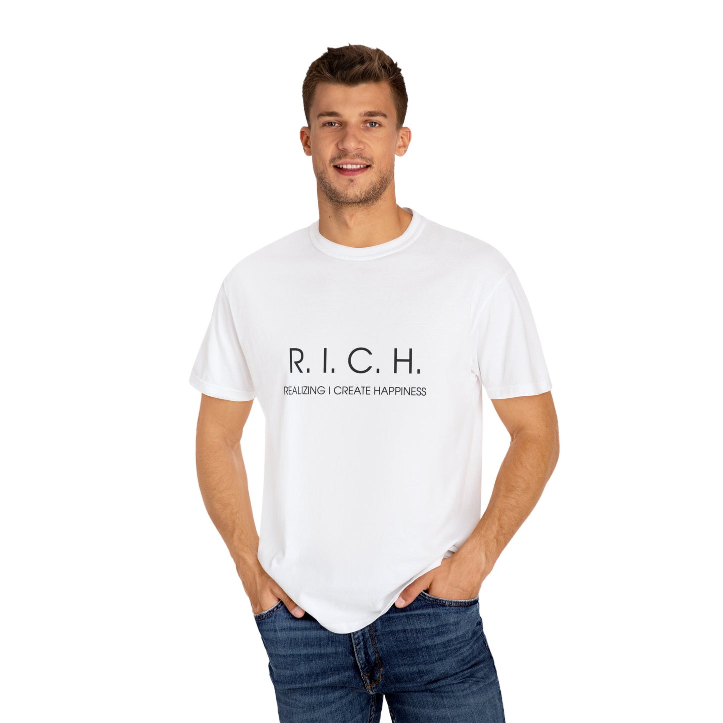 Unisex Space Printed -Dyed T-shirt