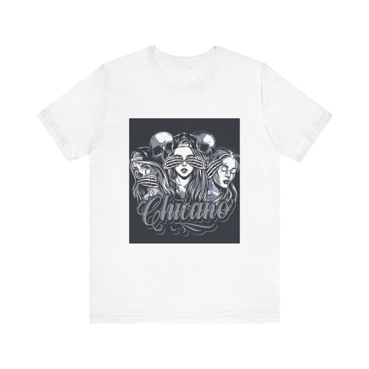 Chicano Art Short Sleeve Tee, Born to be Wild Shirt, Devil T-Shirt, Unique Graphic Tee, Unisex Casual Wear, Edgy Fashion Top